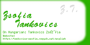 zsofia tankovics business card